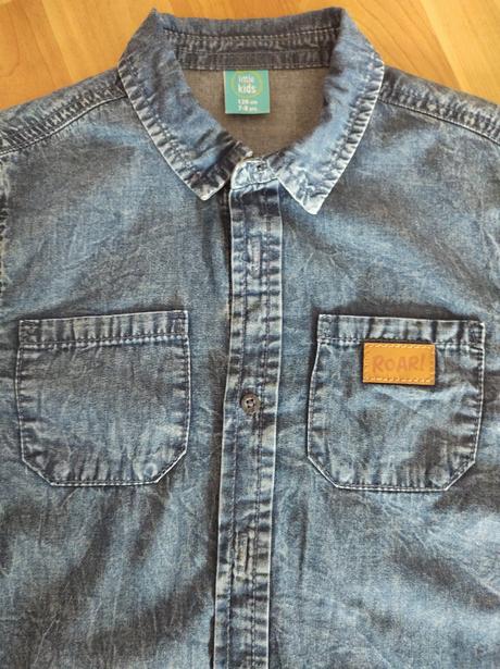 Ponúkam chlapčensku riflovu košieľku, 128