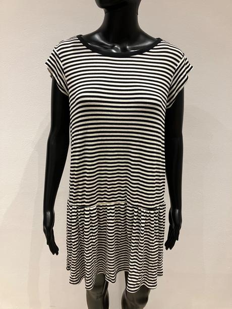 Dievčenské čierno-biele pásikavé šaty (14r.), original marines,164