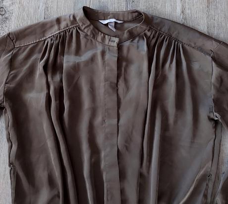 Elegantné khaki šaty, h&m,m