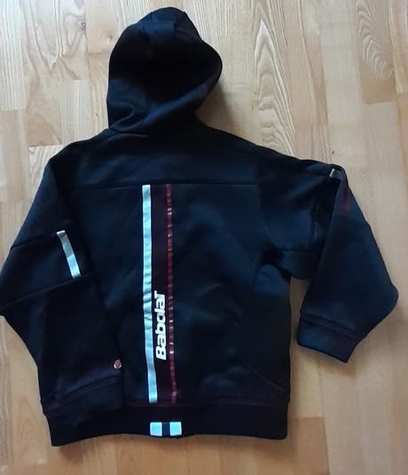 Chlapčenská čierna mikina na zips 152 babolat, 152