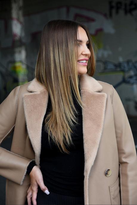 Stylovy kozeny kabat obojstranny, m