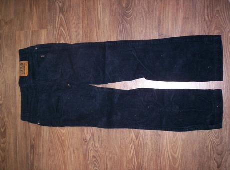 Hrubé menčestrové nohavice lotus-l, m