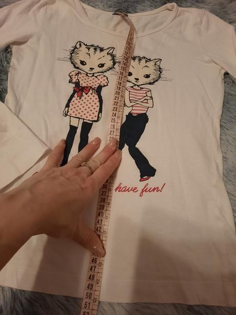 Tričko s mačičkami 140/146, 140