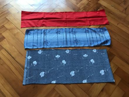 3 šály, šatky,