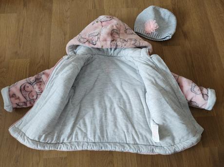 Detská bunda č.74 + čiapka, f&f,74