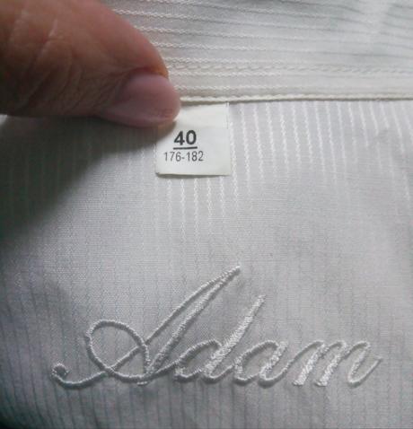 Biela košeľa adam, adams,40