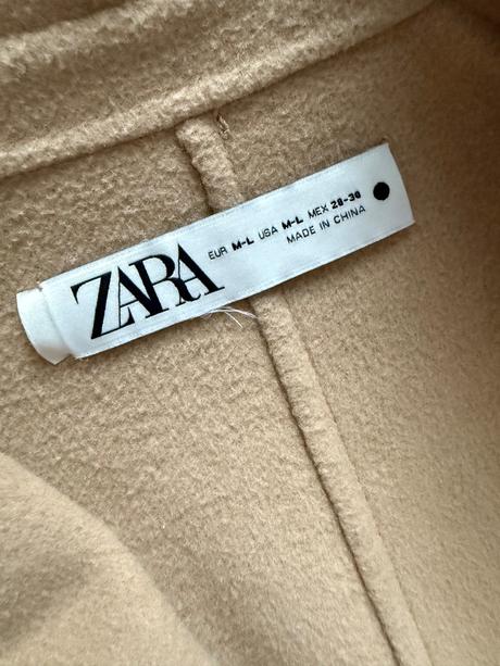 Zara vlneny kabát m/l, zara,m