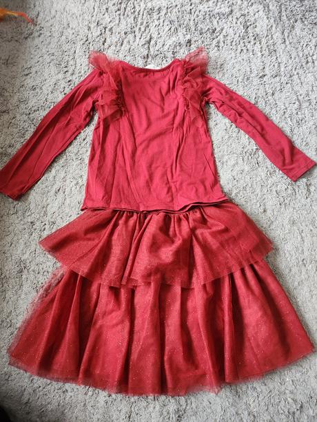 Komplet - tričko a sukna, h&m,128