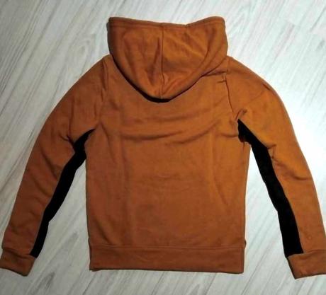 Oranžová mikina s kapucňou, v. m/l, l