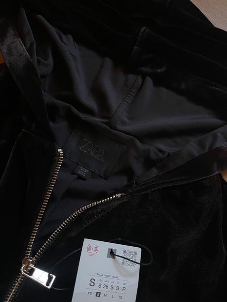 Zamatová mikina/bunda, zara,36 / s