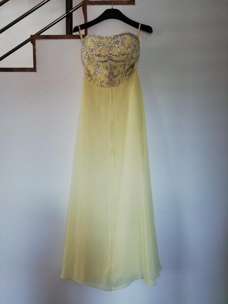 Spoločenské šaty - žlté, xs