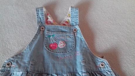 Riflové letné šaty na 2-3 roky, 92