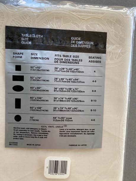 Vinylový pvc obrus, 