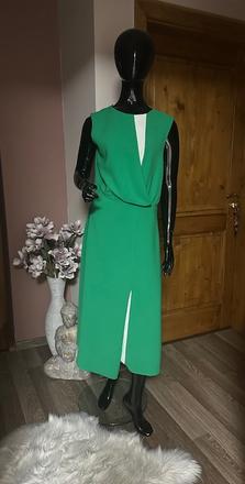 Zelené elegantné dlhé šaty bez rukávov, l / m