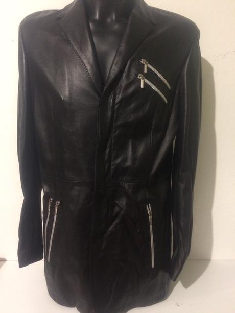 Kožený kabat m, versace,m