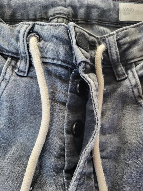 Riflové sivé kraťasy, denim co,158