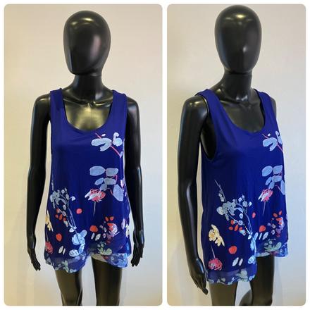 Dámske kvetované tričko s volánom desigual (m), desigual,m