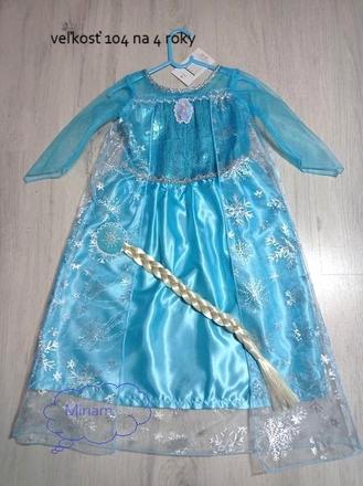 Frozen elsa kostým / šaty na 3-4 rokov v.104 4 rok, 