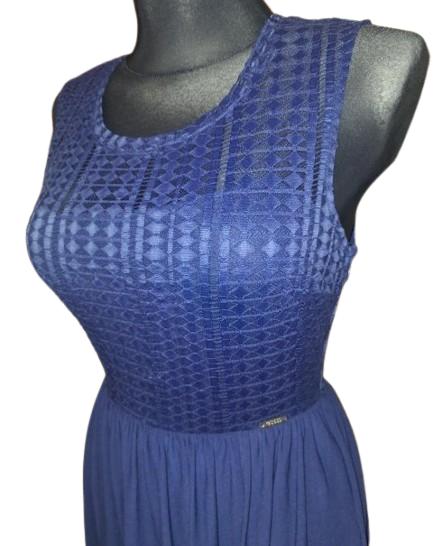 Tmavomodré elastické šaty guess veľ. 38, guess,38