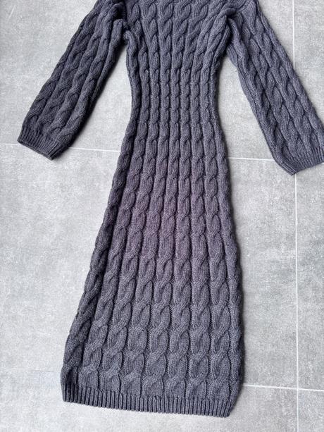 H&m - pletené dlhé šaty, h&m,xs