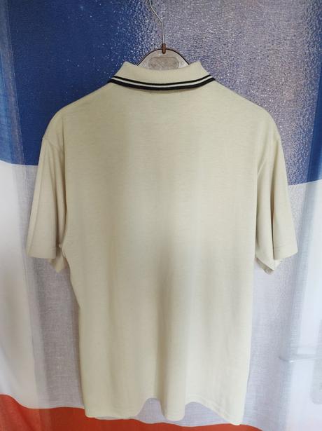 Smotanová polokošeľa s čiernym lemom, xl