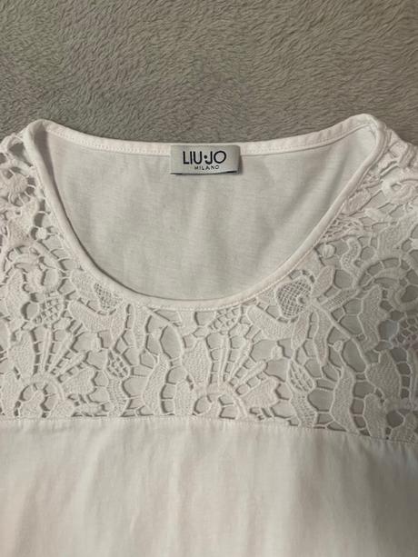 Bavlnené tričko s čipkou zn. liu jo originál, liu jo,l / m