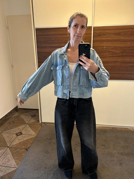 Riflová bunda, denim,s