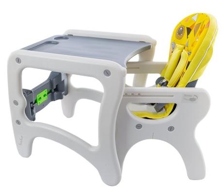 Jedálenská stolička 2v1 - zoo žltá, 