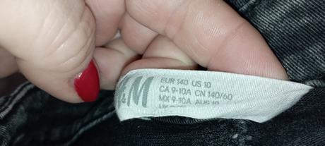 Čierne riflové šortky, h&m,140