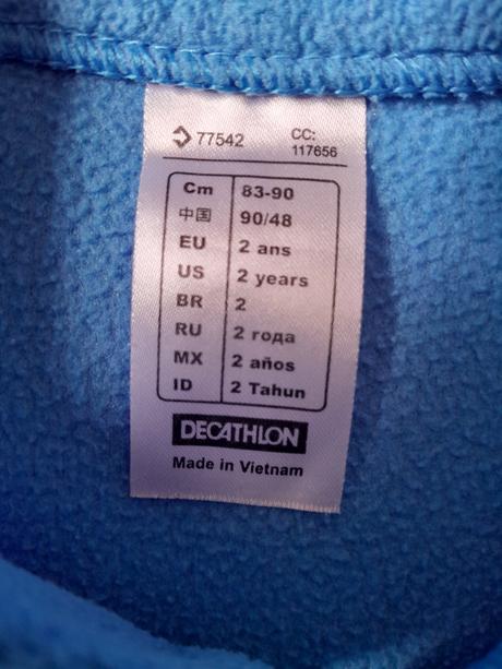 Flísová modrá mikina quechua, quechua,86