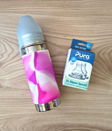 Pura termofľaša 260ml + 2ks silikónových náustkov, pura