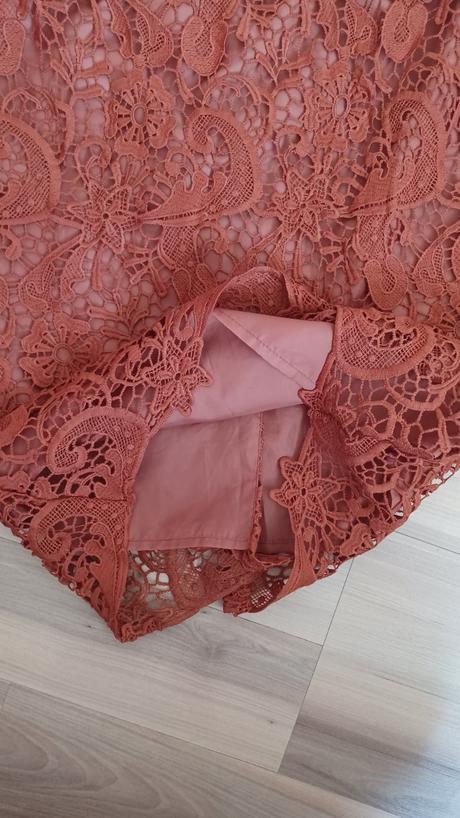 Čipkovaná sukňa v terakotovej farbe, mexx,s