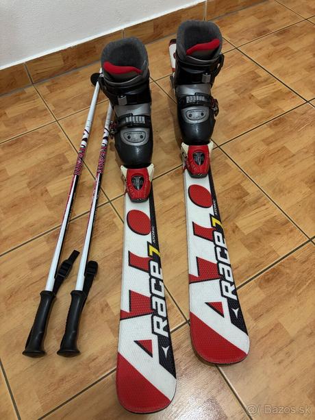 Lyže, lyžiarky, paličky, 90-99 cm