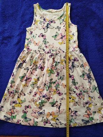 Šaty s motýlikmi, h&m,122