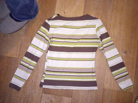 Pruhovane viskozove tricko 38/40 top stav, 38