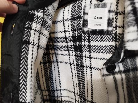 Bielo čierna košeľa hrubá veľ. 152, sinsay,152