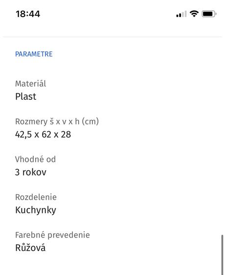 Detská plastová kuchynka, 