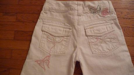 Biele 3/4 riflové nohavice, next,134