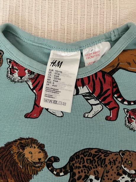 Letne pyzamo zn.h&m,velkost 110/116, h&m,116