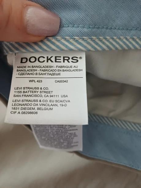 Kvalitné pánske nohavice dockers slim tapered č.34, l