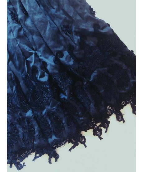 Tmavomodré dlhé šaty na štýl ghotic, s