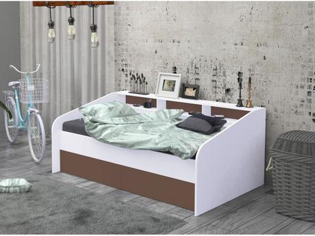 Detská posteľ s poličkami, šírka (cm): 90,dĺžka (cm): 200