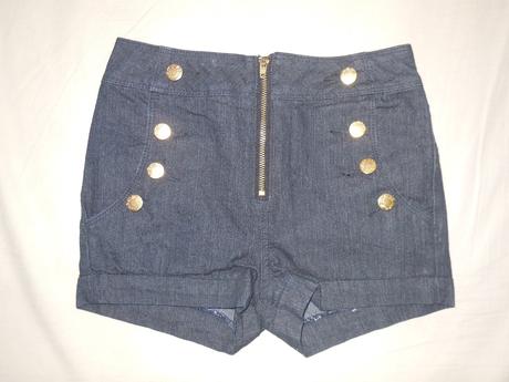 Riflové kraťasy, denim,140