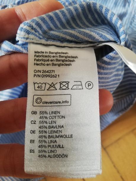 Košieľky - ľan a bavlna, h&m,92