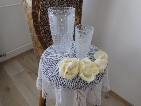 Veľká malá kryštálová váza -top top stav,, 