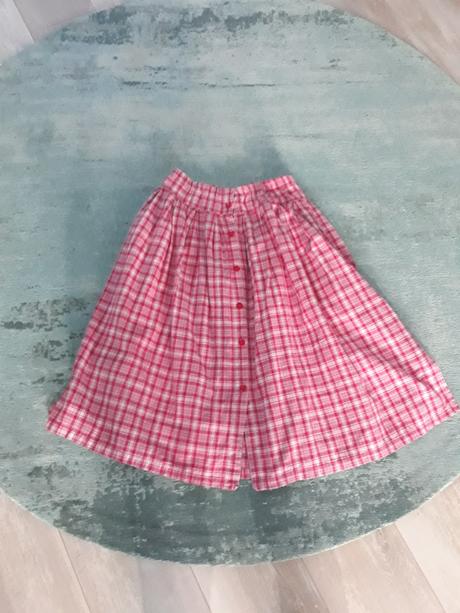 Bavlnená karo sukňa, s