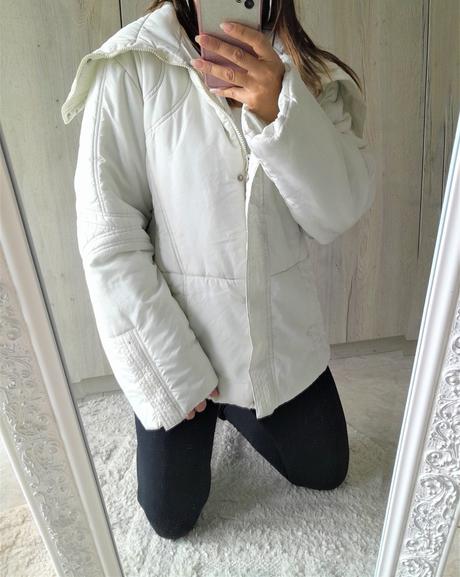 Zimná vetrovka s veľkým golierom-xl, xl