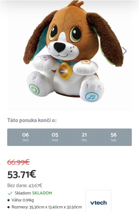 Interaktívny psík plyšák ako nový,