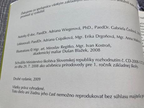 Prírodoveda pre 1. ročník základnej školy (2009), 