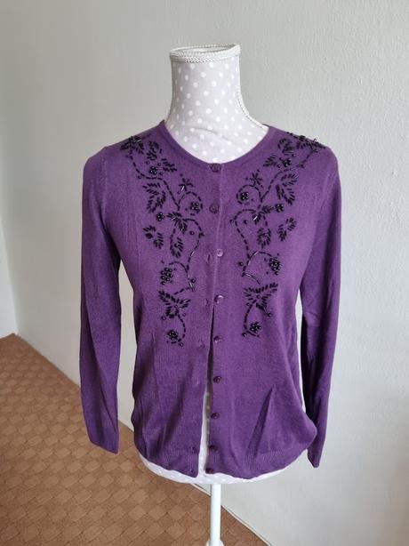 Fialový svetrík marks & spencer m, marks & spencer,m